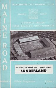 Manchester City v Sunderland 1966/67